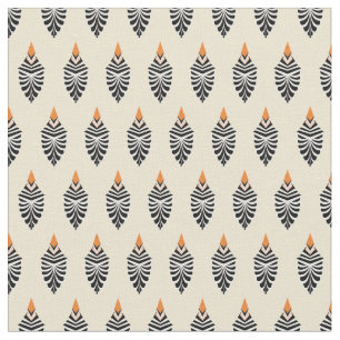 Hoopoe Bird Geometric Mönster på off-White Tyg