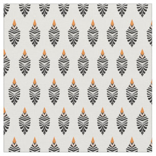 Hoopoe Bird Geometric Mönster på White Tyg