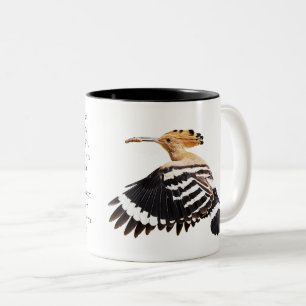 Hoopoe Bird illustration Bird Art Fågelskådare Gif Två-Tonad Mugg