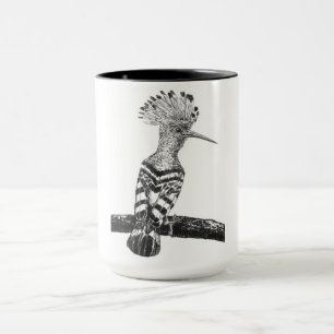 Hoopoe teckning mugg