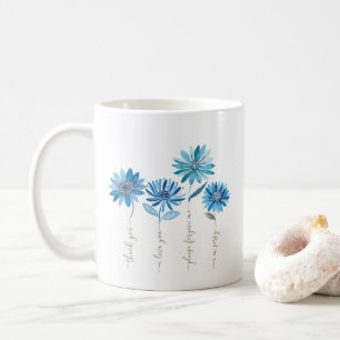 Ho'oponopono & Blåa blommor-kaffe Mugg