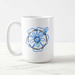 Ho'oponopono-bön I KÄRLEK JAG ÄR LEDSEN FÖRlåt Kaffemugg