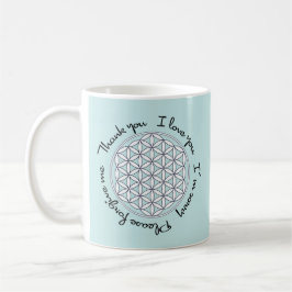 Ho'oponopono & Flower of Life Kaffemugg