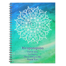 Ho'oponopono Förlåtelse Journal | Blå Grön