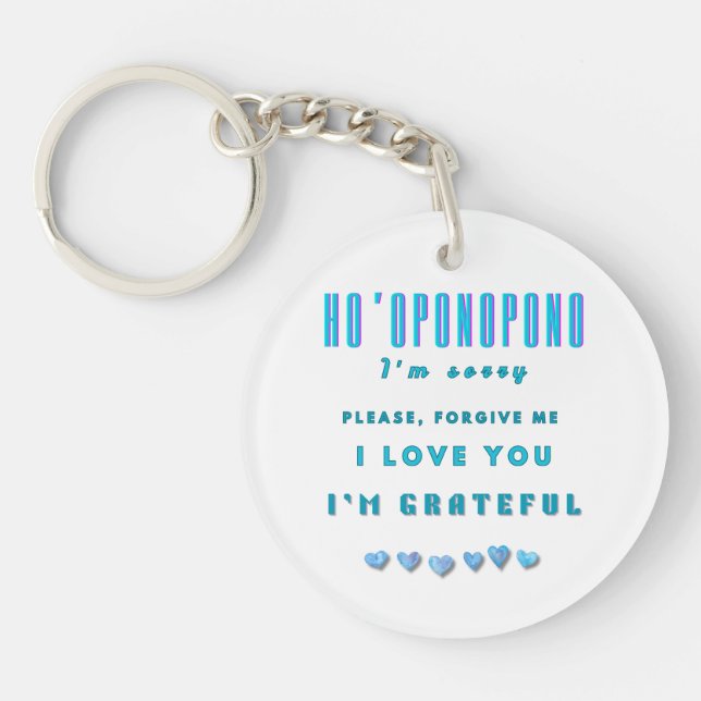 Ho'oponopono Healing Mantra - Light Blue Andlig (Framsidan)