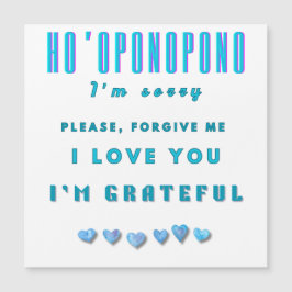 Ho'oponopono Healing Mantra - Light Blue Andlig