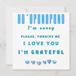 Ho'oponopono Healing Mantra - Light Blue Andlig