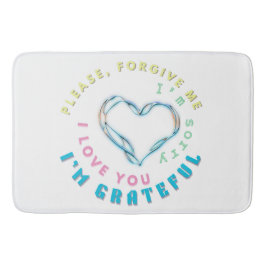 Ho'oponopono Healing Mantra - Light Blue Andlig Badrumsmatta