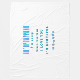 Ho'oponopono Healing Mantra - Light Blue Andlig Fleecefilt