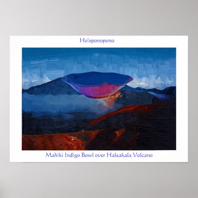 Hooponopono Indigo Bowl Poster (Framsidan)