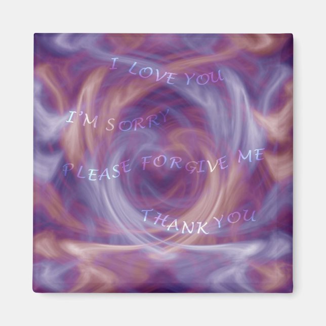 Ho'oponopono Lila Smoke Magnet (Framsidan)