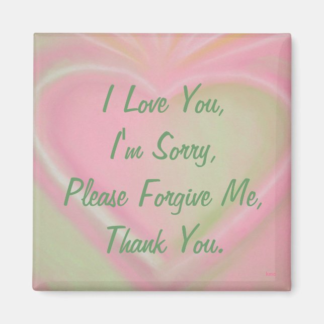 Ho'oponopono magnet-pinkeart magnet (Framsidan)