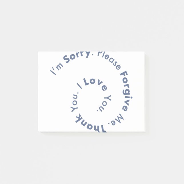 Ho'Oponopono Mantra Prayer Healing Sentences of Post-it Block (Framsida)