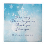 Ho'oponopono Prayer Art Kakelplatta<br><div class="desc">Ho'oponopono prayer / Hooponopono Wall Art - Hawaiian ho'oponopono,  en gammal metod för att återställa harmoni,  läka och skapar sak höger,  tjänade som inspiration. Denna bön kan behållas (eller erbjudas) för att inspirera till ödmjukhet,  förlåtelse,  tacksamhet och kärlek i alla era relationer: med dig själv,  andra och landet.</div>
