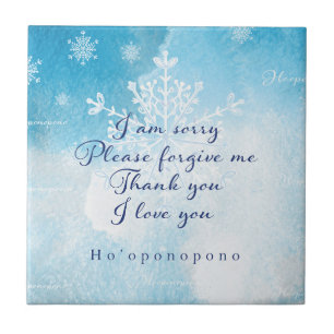 Ho'oponopono Prayer Art Kakelplatta