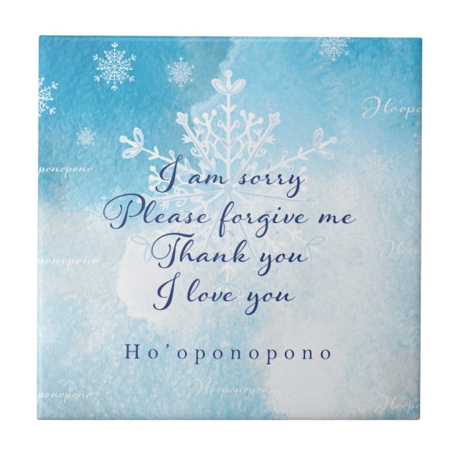 Ho'oponopono Prayer Art Kakelplatta (Framsidan)