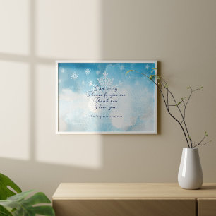 Ho'oponopono Prayer Art Print Poster