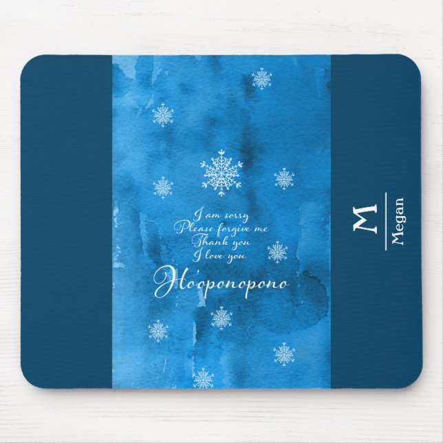Ho'oponopono prayer modern design, monogram namn musmatta (Framsidan)