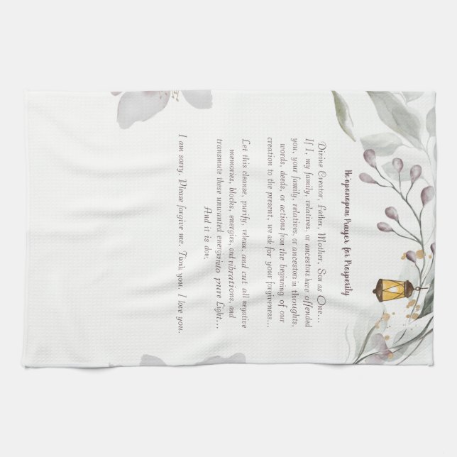 Ho'oponopono Prayer Mugg Kökshandduk (Horisontell)