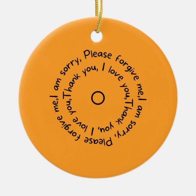 Hooponopono Refltions Julgransprydnad Keramik (Framsidan)