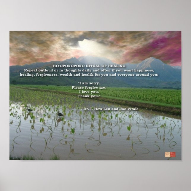 Ho'oponopono Ritual of Healing Poster (Framsidan)