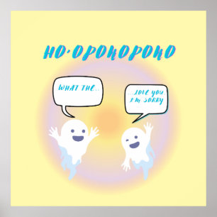 Ho'oponopono Spöken Healing & Funny Two Tone Poster