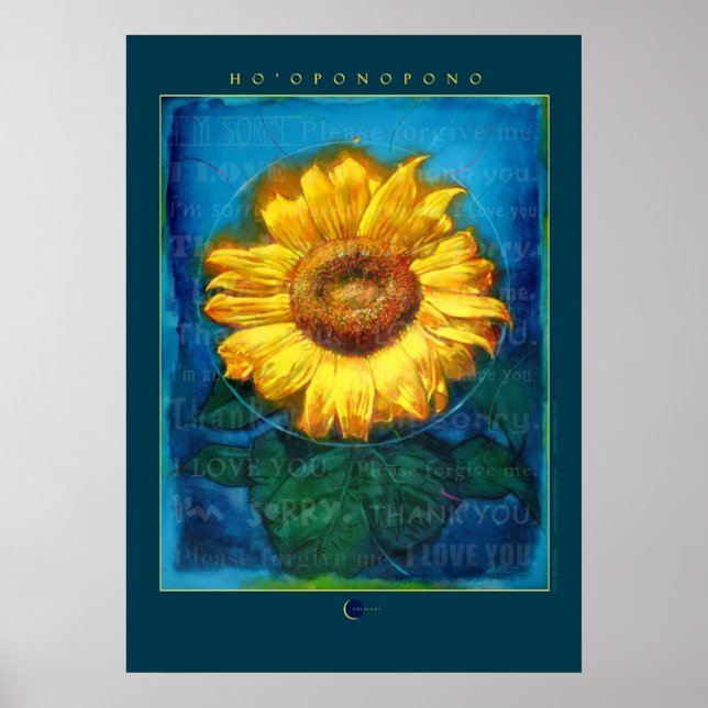 Hooponopono Sunflower Cleansing Poster (Framsidan)
