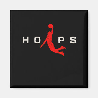 Hoops - Baseboll Magnet