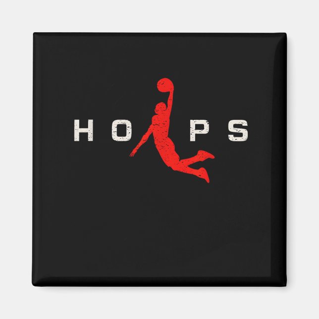 Hoops - Baseboll Magnet (Framsidan)
