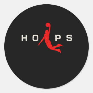 Hoops - Baseboll Runt Klistermärke