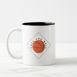 Hoops Before Coffee- Mug for Basketball Lovers Två-Tonad Mugg