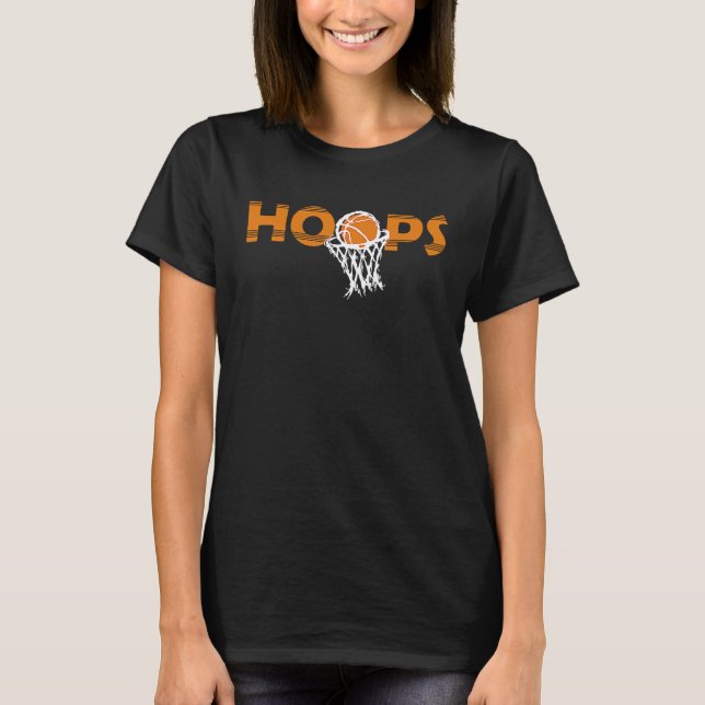 Hoops College March Basketball Madness Tournament  T Shirt (Framsida)