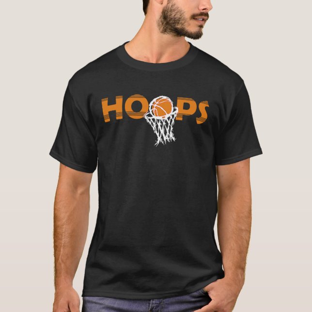 Hoops College March Basketball Madness Tournament  T Shirt (Framsida)