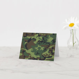 Hoorah Grattiss Militär Grönt Camouflage Kort