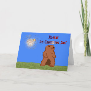 Hooray är det den Groundhog dagen! Groundhogs Kort