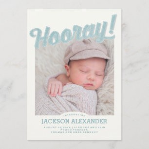 Hooray Baby Announcement Meddelande