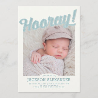 Hooray Baby Announcement Meddelande
