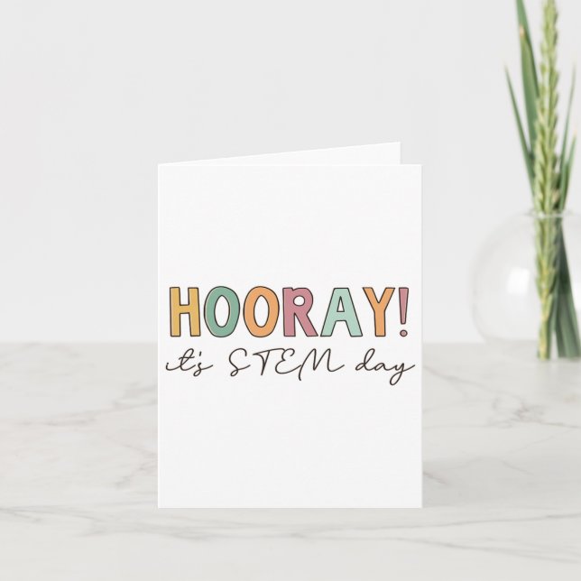 Hooray Det är Stem Day Teacher Specials Squad CK t Kort (Framsida)
