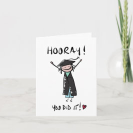 Hooray du gjorde det Studenten Card Kort