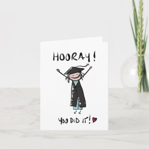 Hooray du gjorde det Studenten Card Kort