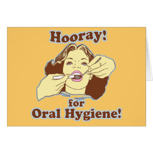 Hooray för Retro muntlig hygien Hälsningskort
