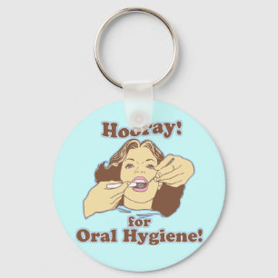 Hooray för Retro muntlig hygien Nyckelring