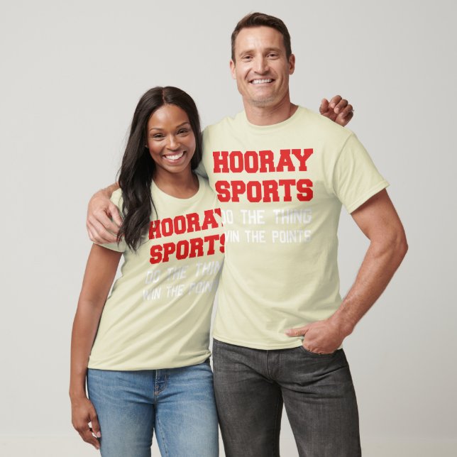 Hooray gör sportar den saksegern pekar t-shirt (Unisex)