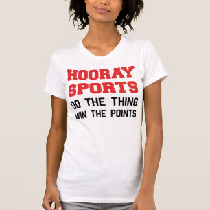 Hooray gör sportar den saksegern pekar t shirt