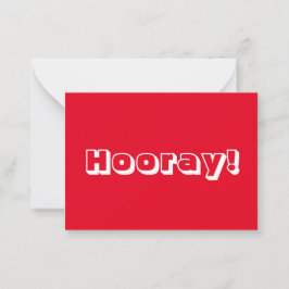 Hooray! Gratulerara, Grattisar, rött, vitt kort