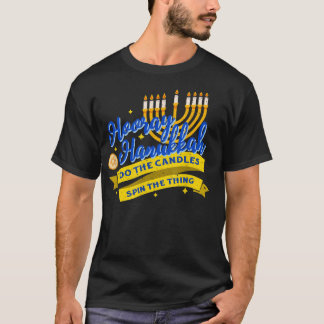 Hooray Hanukkah Hebrew Menorah Dreidel Funny Jewis T Shirt