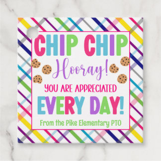 Hooray i chip Chip uppskattas varje dag Gåvor Etiketter