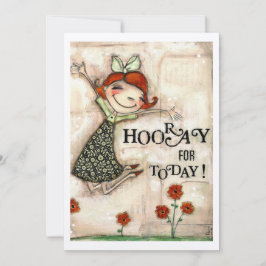 Hooray till i dag! - Bildskärmskort för framskjute Inbjudningar