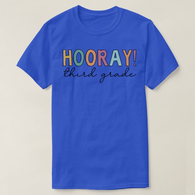 Hooray Tredje Klass, Cute Back to school Premium T T Shirt (Design framsida)