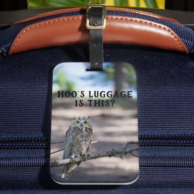 Hoo's Luggage? Underbara Uggla Bagagebricka (Framsida Insitu 2)